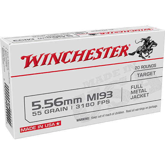 Ammunition Winchester Ammunition M193 223Rem|5.56NATO WIN M193 5.56 55GR FMJ 20/1000